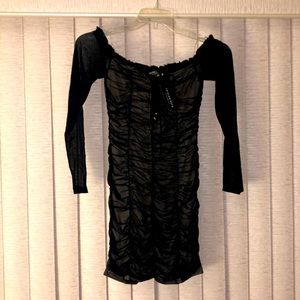 Black Fashion nova mesh dress